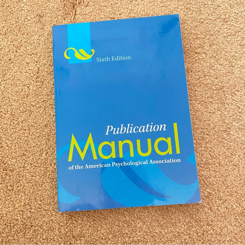 APA Publication Manual Sixth Edition